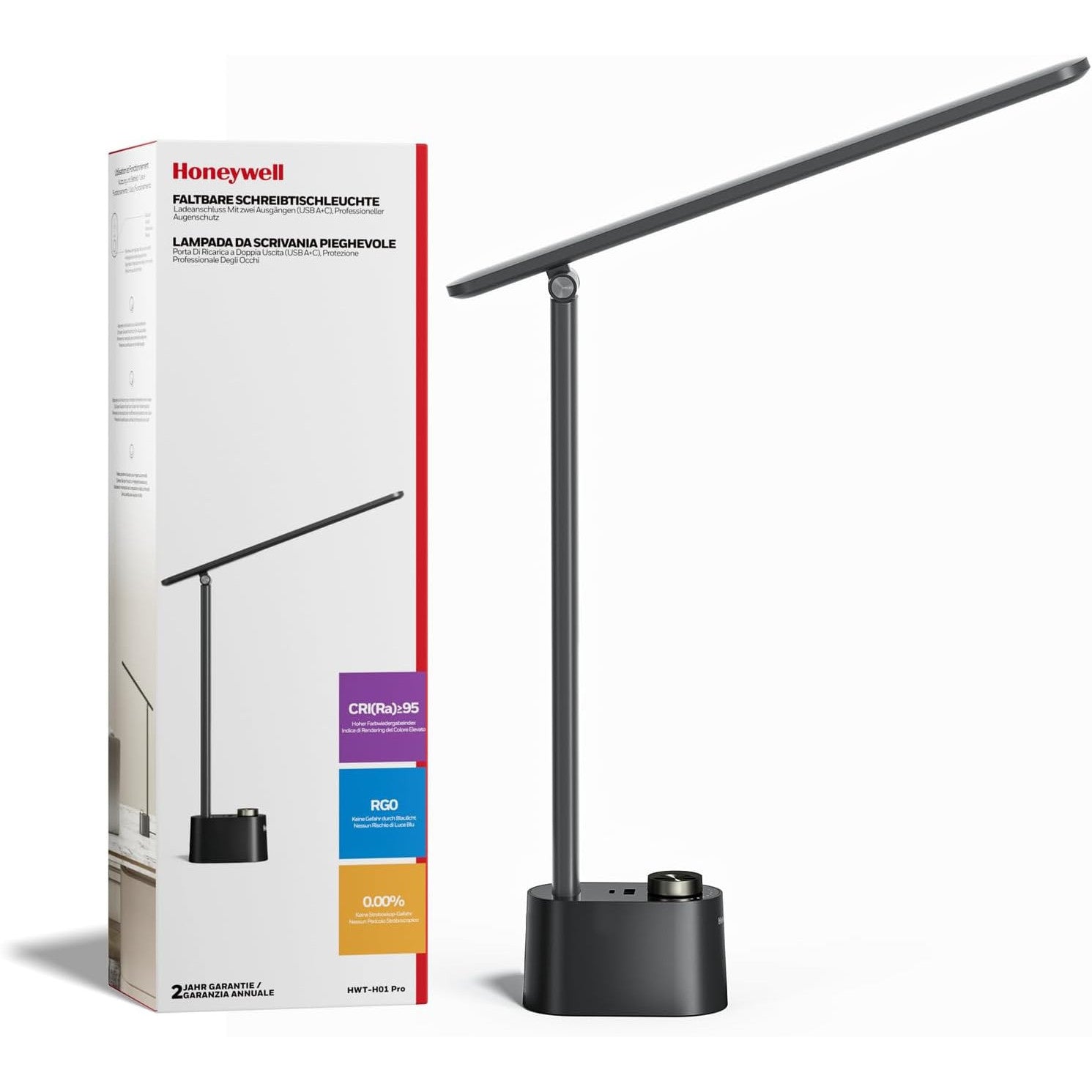 Honeywell H01 Pro Foldable LED Desk Lamp with USB Ports